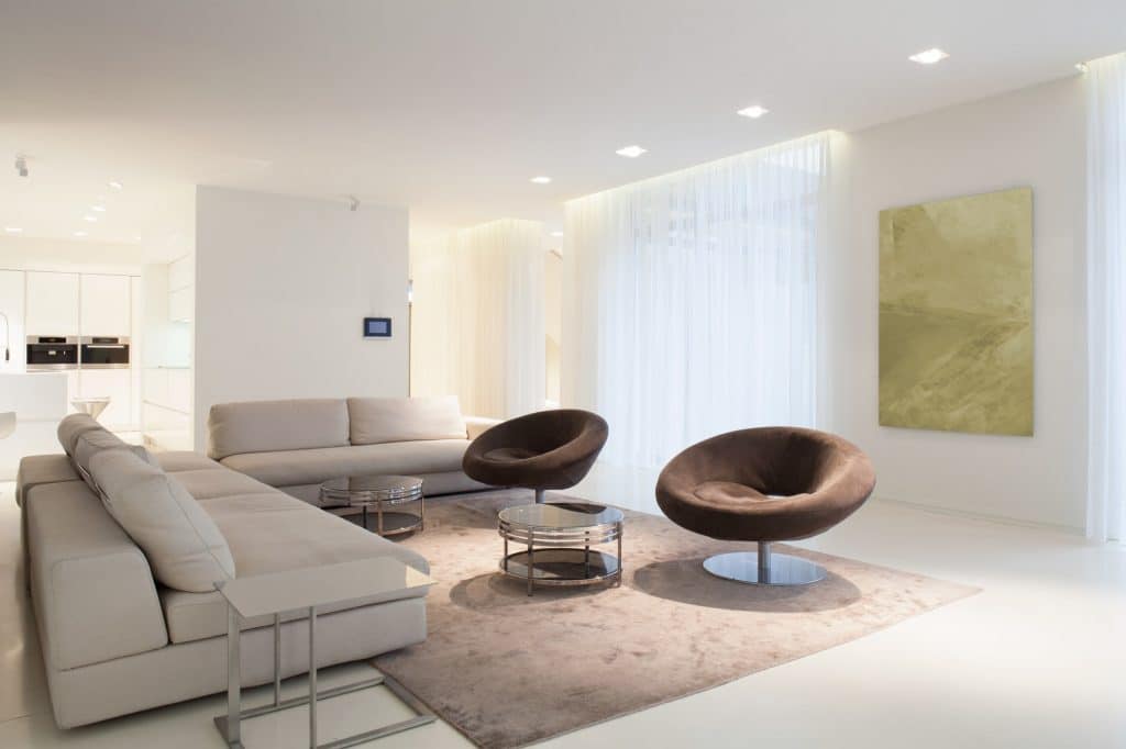 Living room furniture in modern house